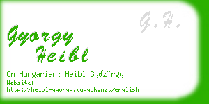 gyorgy heibl business card